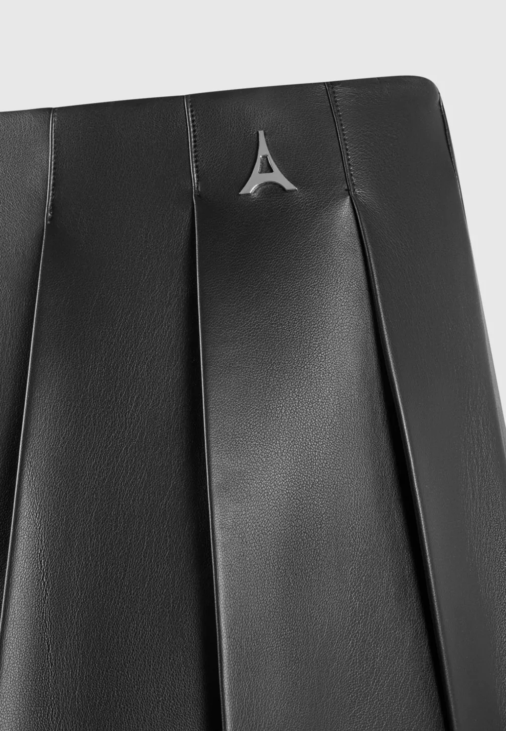 Vegan Leather Pleated Skort