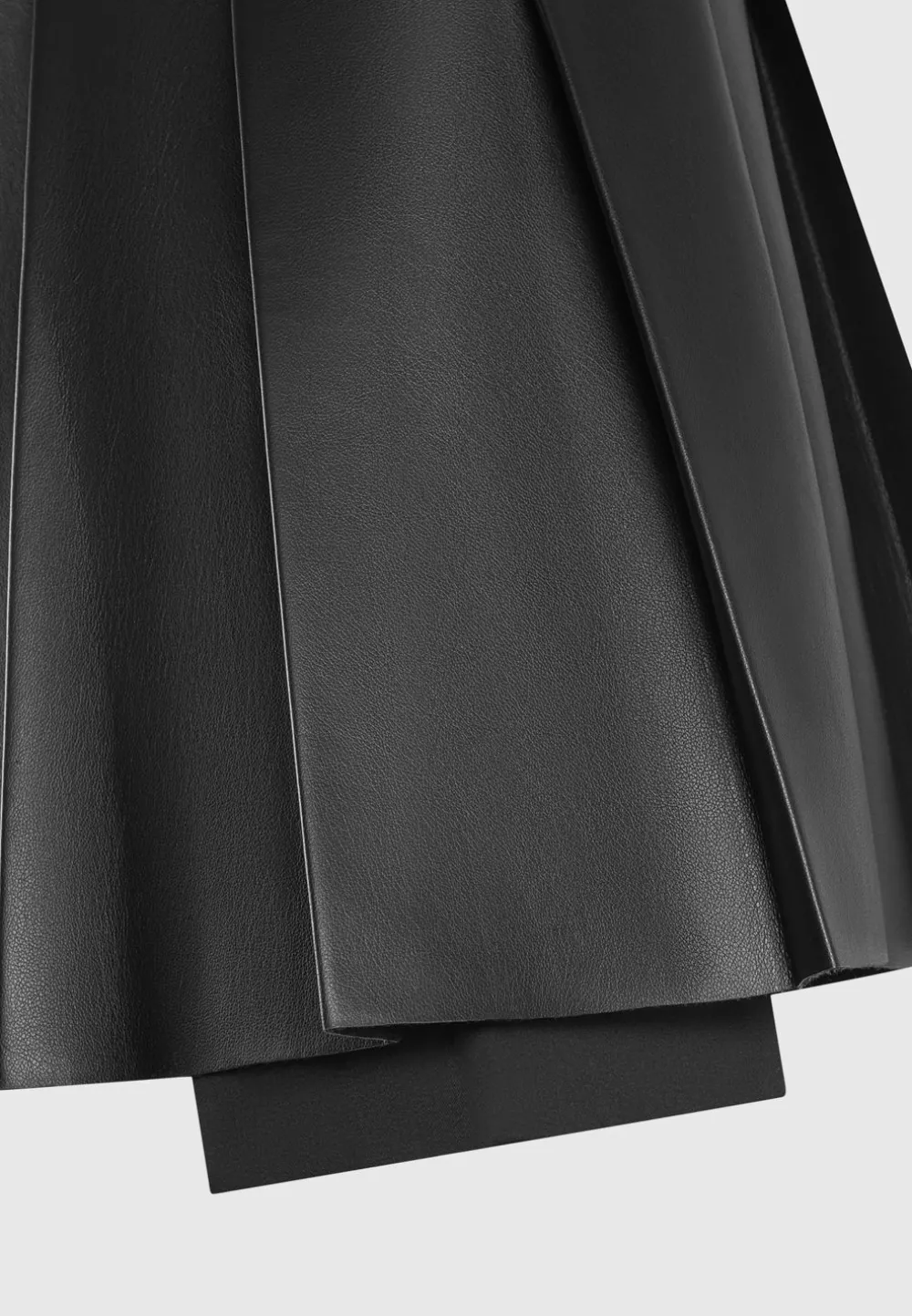 Vegan Leather Pleated Skort