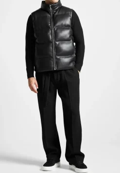 Vegan Leather Puffer Gilet