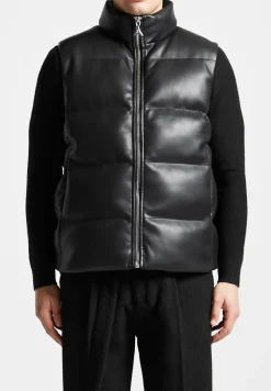 Vegan Leather Puffer Gilet