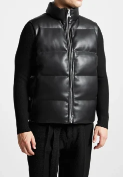 Vegan Leather Puffer Gilet