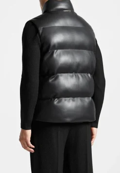 Vegan Leather Puffer Gilet