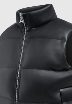 Vegan Leather Puffer Gilet