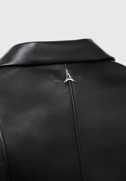 Vegan Leather Shirt With Clasp