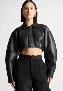 Vegan Leather Super Cropped Jacket