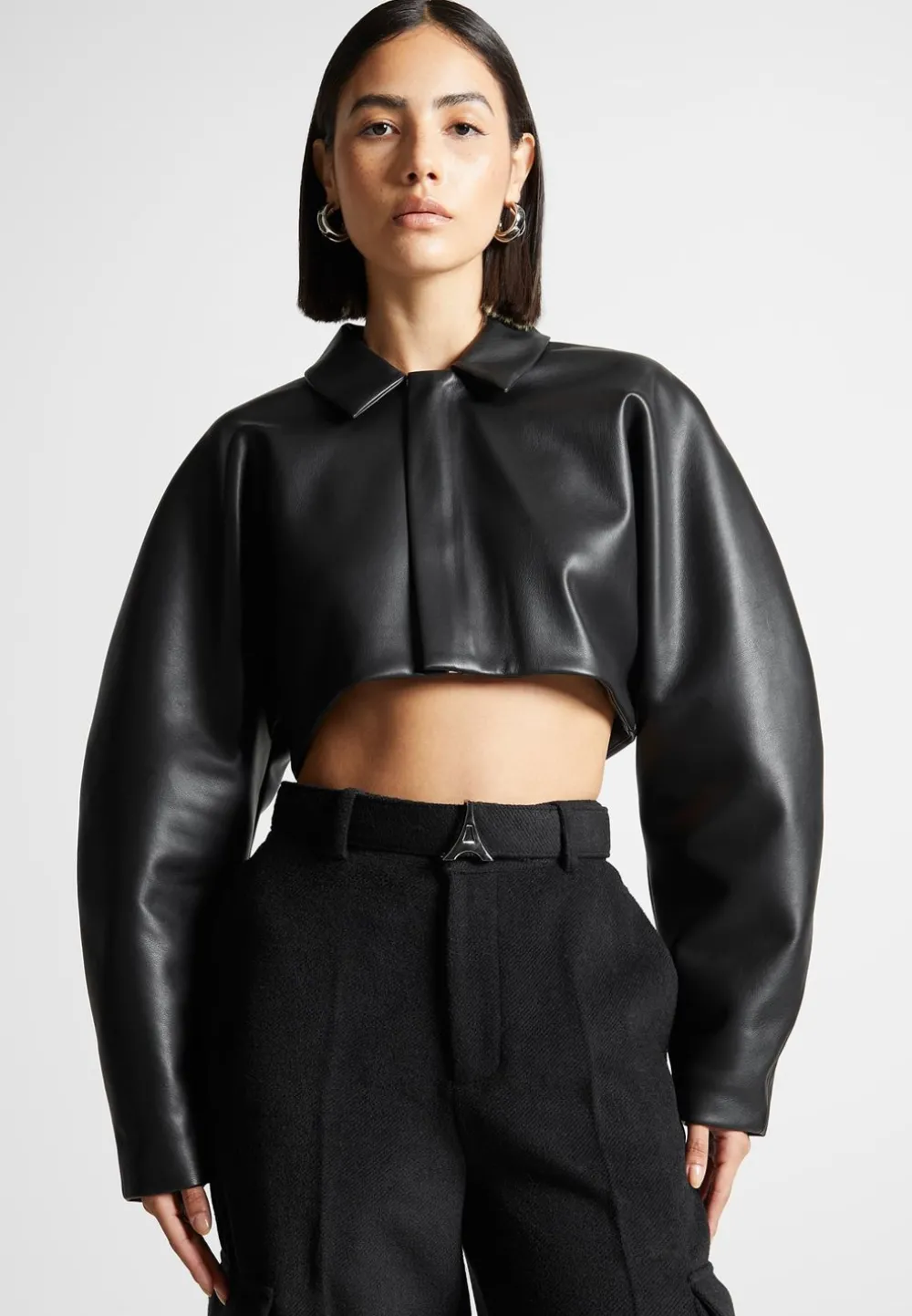 Vegan Leather Super Cropped Jacket
