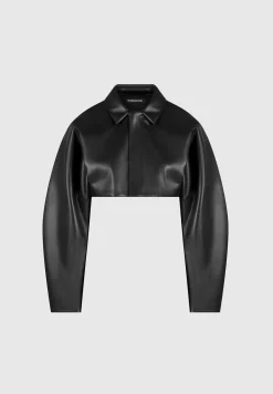 Vegan Leather Super Cropped Jacket