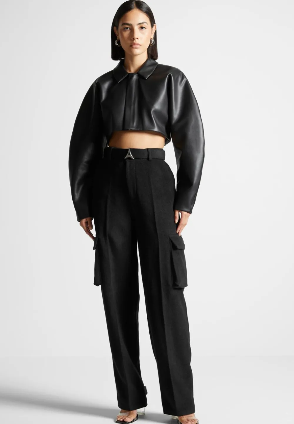 Vegan Leather Super Cropped Jacket