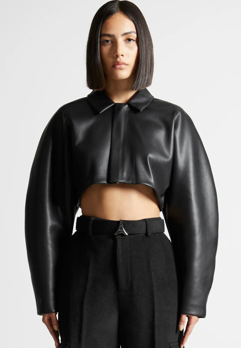 Vegan Leather Super Cropped Jacket