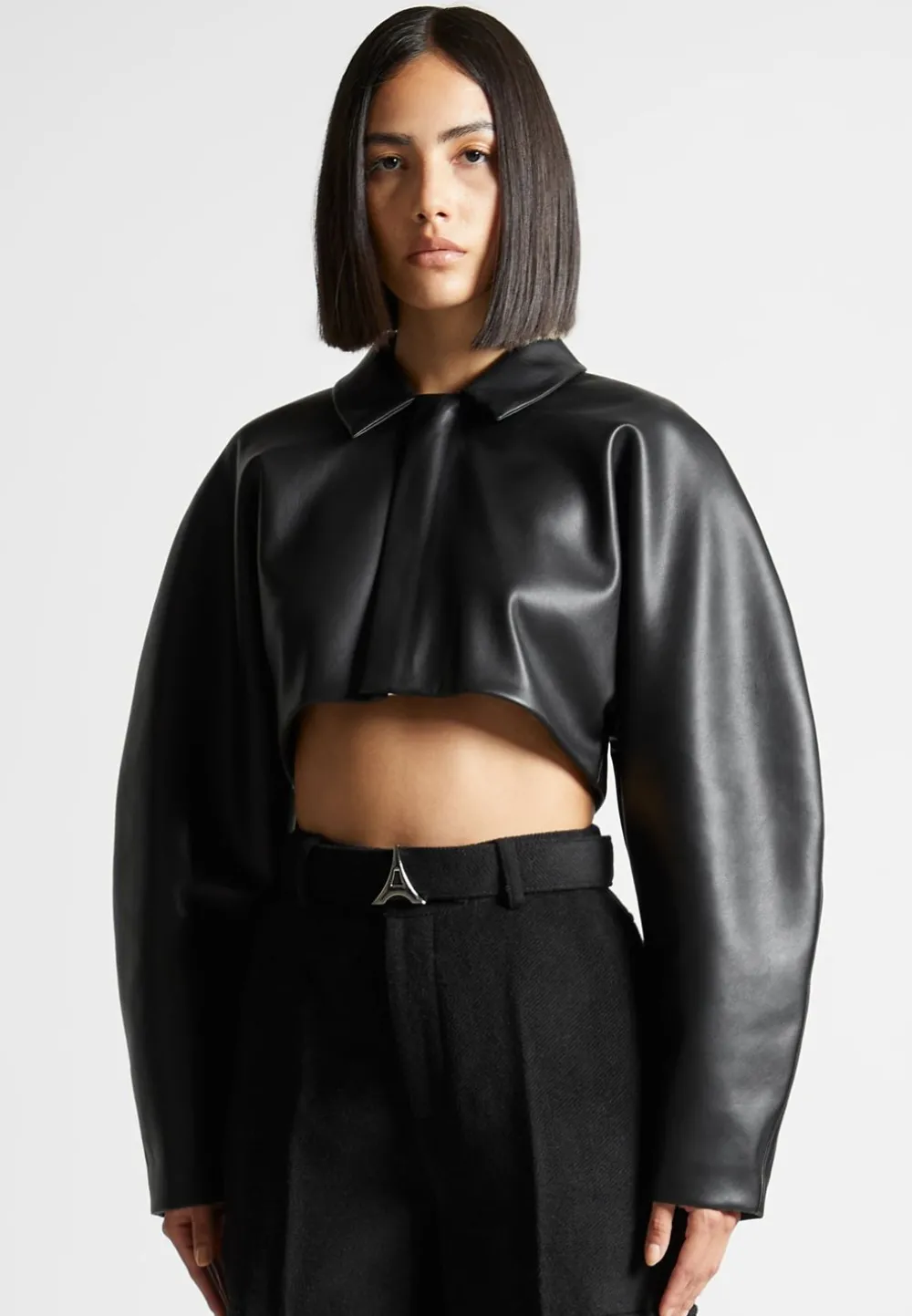 Vegan Leather Super Cropped Jacket