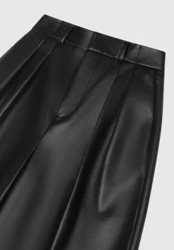 Vegan Leather Tailored City Shorts