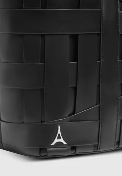 Vegan Leather Woven Tote Bag