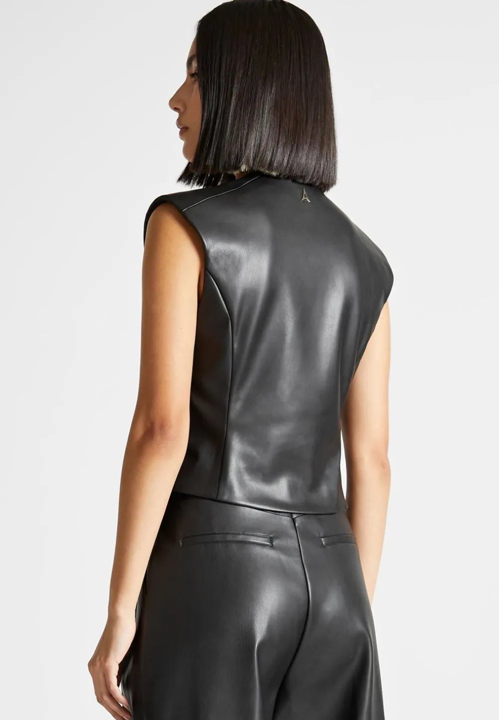 Vegan Leather Wrap Waistcoat