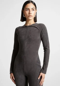 Vegan Suede Jumpsuit