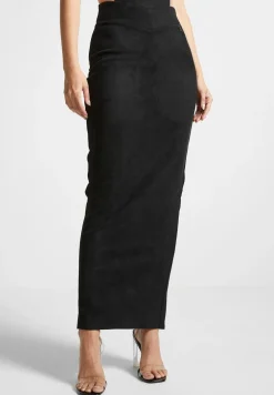 Vegan Suede Midaxi Skirt