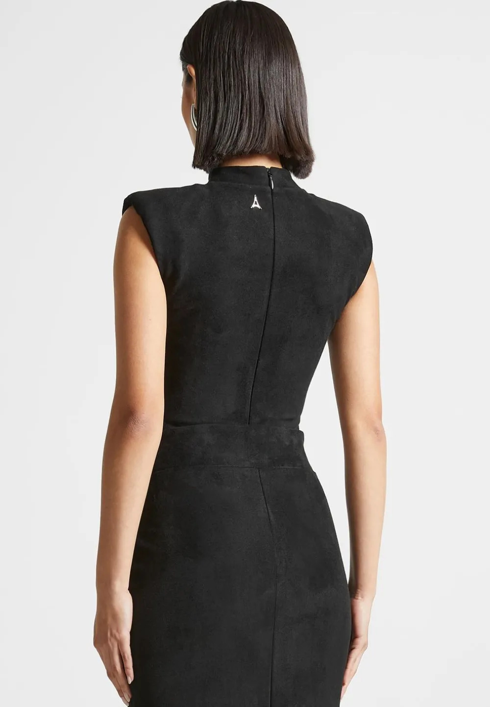 Vegan Suede Wide Shoulder Bodysuit