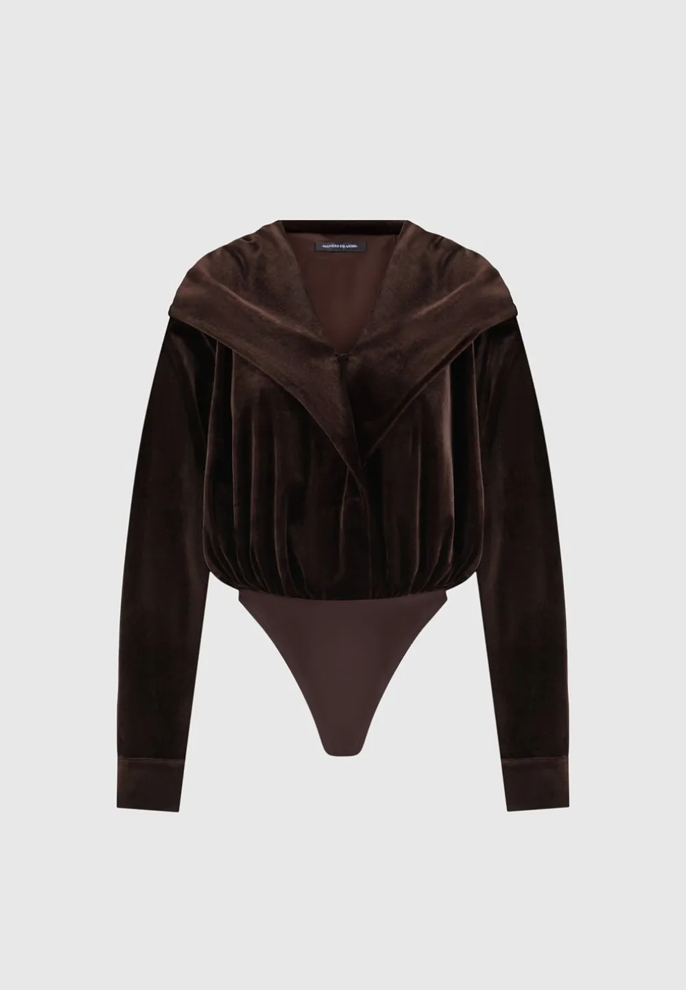 Velour Hooded Bodysuit