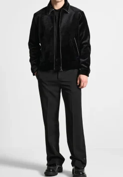 Velvet Jacket With Contrast Piping