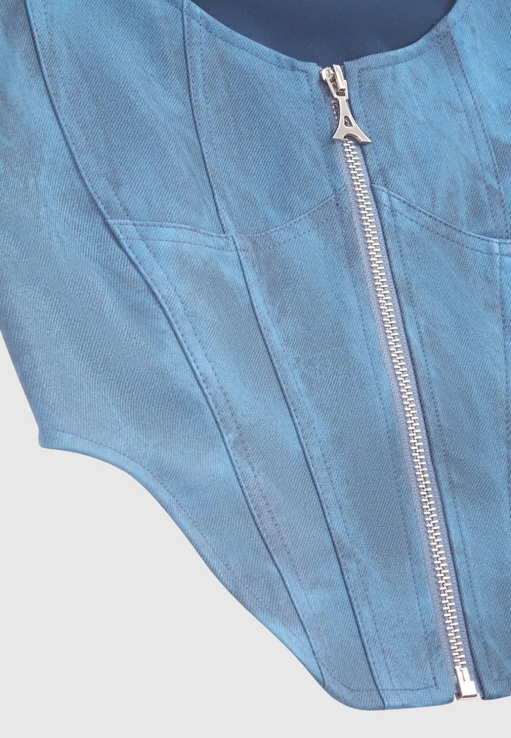 Vintage Marble Leather Corset Top - Washed