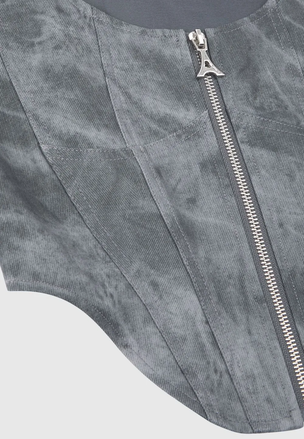 Vintage Marble Leather Corset Top - Washed