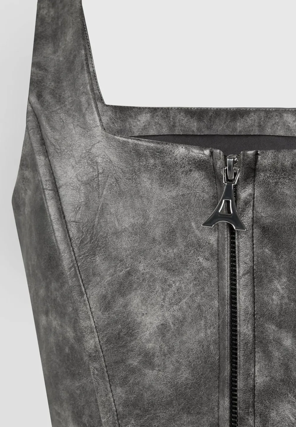 Vintage Vegan Leather Corset Top