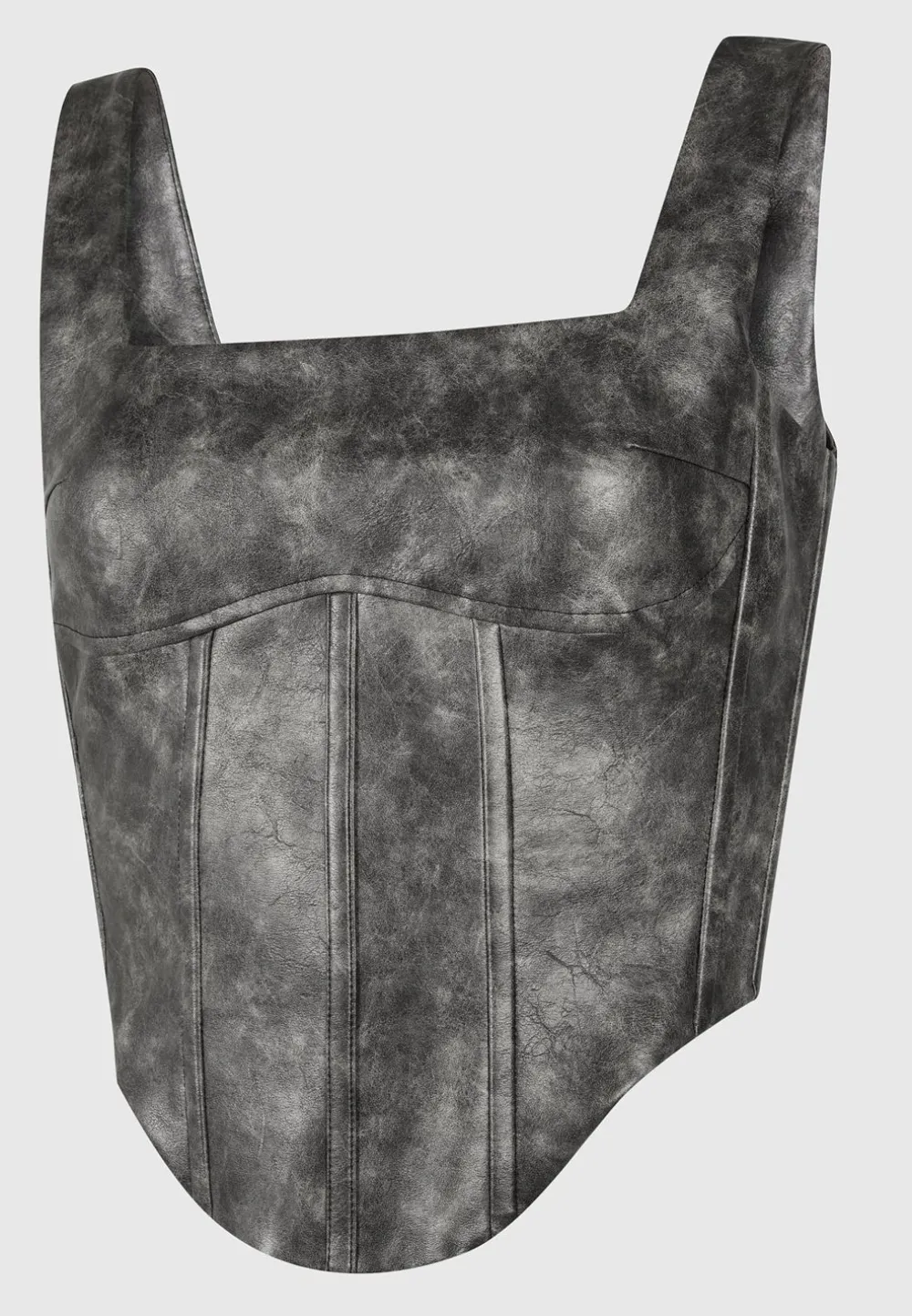 Vintage Vegan Leather Corset Top