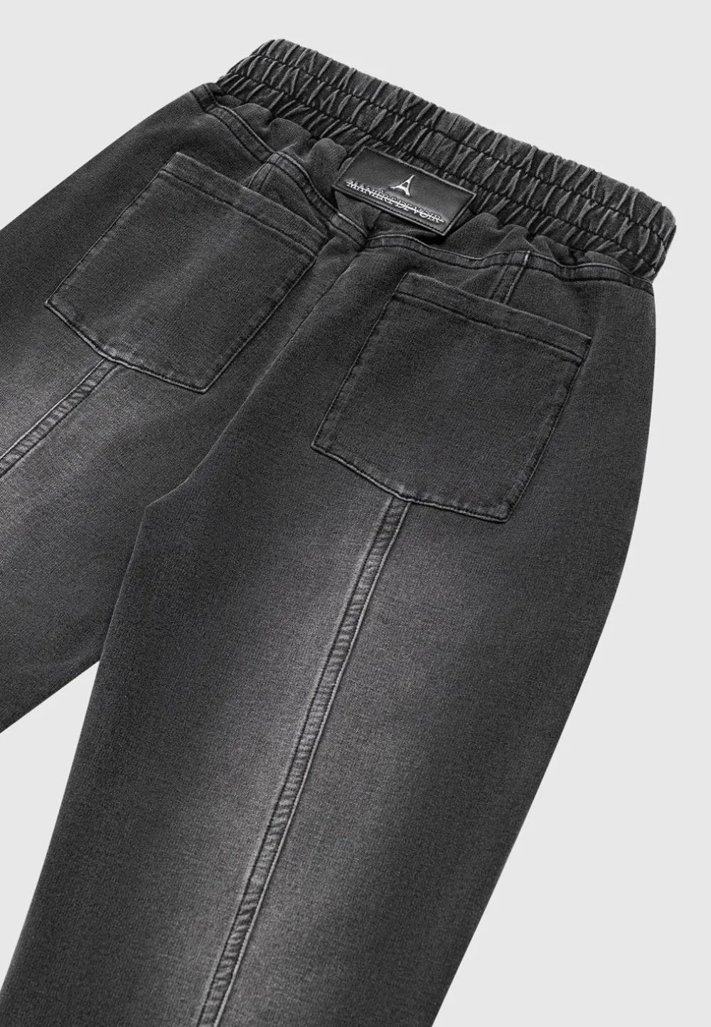 Washed Denim Jersey Joggers