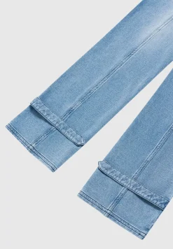 Washed Denim Jersey Joggers