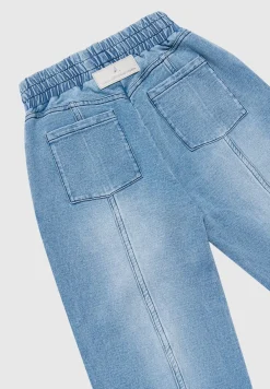 Washed Denim Jersey Joggers