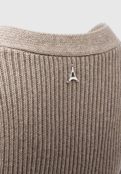 Wide Shoulder Knitted Contour Mini Dress