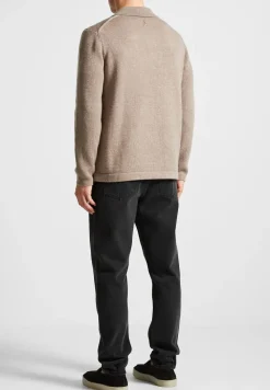 Wool Blend Knit Revere Long Sleeve Jumper