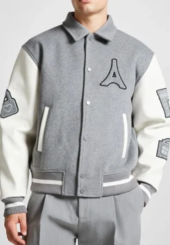 Wool Blend Mona Lisa Varsity Jacket