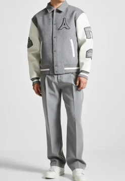 Wool Blend Mona Lisa Varsity Jacket