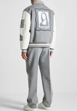 Wool Blend Mona Lisa Varsity Jacket