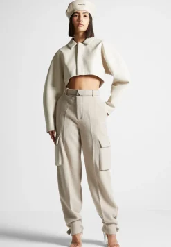 Wool Tailored Cargo Trousers