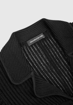 Zip Front Knitted Crop Top